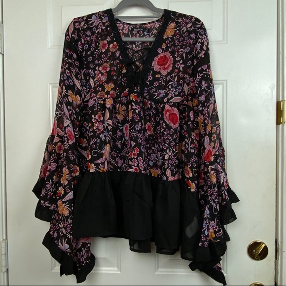 BOOHOO Aimelia Woven Printed Oversized Tunic NWT🏷 - Picture 2 of 9